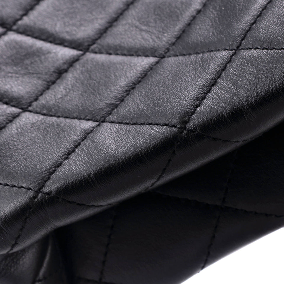 Logo Enchained Flap Bag Quilted Calfskin Medium