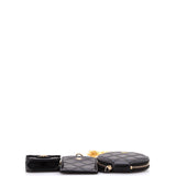 Pearl Crown Handle Multi-Pouches Quilted Lambskin