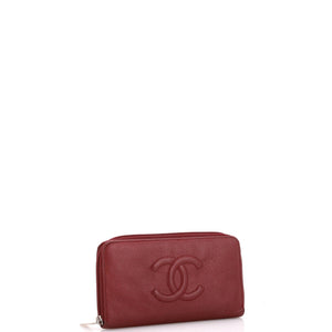 Timeless CC Zipped Wallet Caviar Long