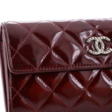 CC Brilliant Flap Wallet Quilted Patent Long