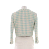 Women's CC Crystal Button Double Pocket Jacket Tweed