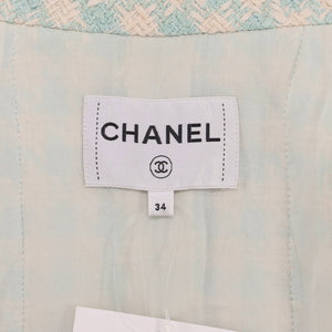 Women's CC Crystal Button Double Pocket Jacket Tweed