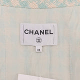 Women's CC Crystal Button Double Pocket Jacket Tweed