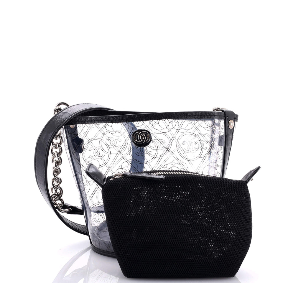 Camellia Coco Bucket Bag Printed PVC Small