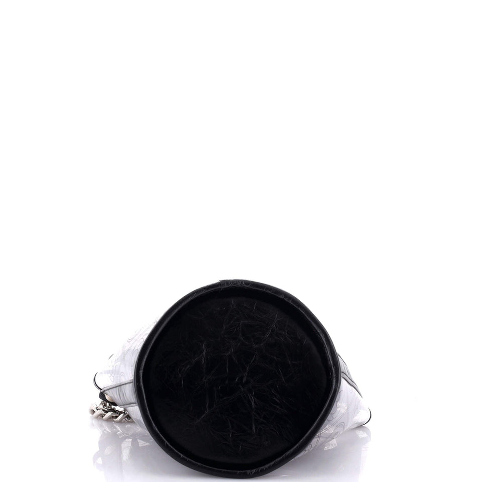 Camellia Coco Bucket Bag Printed PVC Small