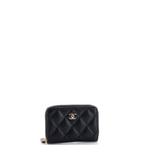 CC Zip Coin Purse Quilted Caviar Small