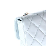 Bow Strap Classic Flap Clutch with Chain Quilted Lambskin Mini