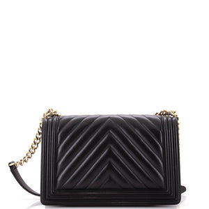 Boy Flap Bag Chevron Lambskin New Medium