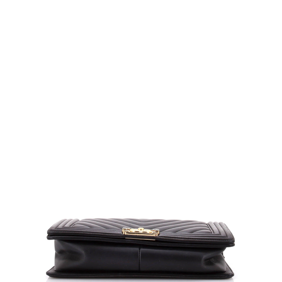 Boy Flap Bag Chevron Lambskin New Medium