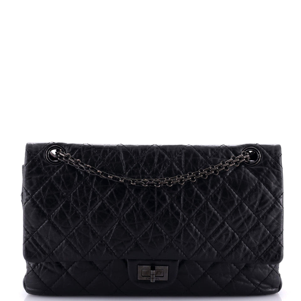 So Black Reissue 2.55 Flap Bag Quilted Aged Calfskin 226