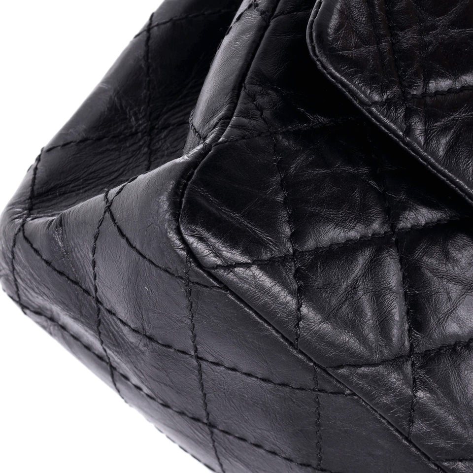 So Black Reissue 2.55 Flap Bag Quilted Aged Calfskin 226