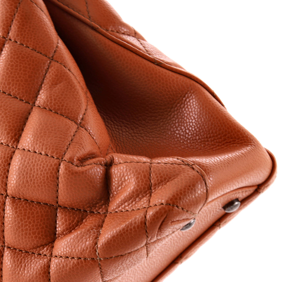 City Shopping Tote Quilted Caviar Small
