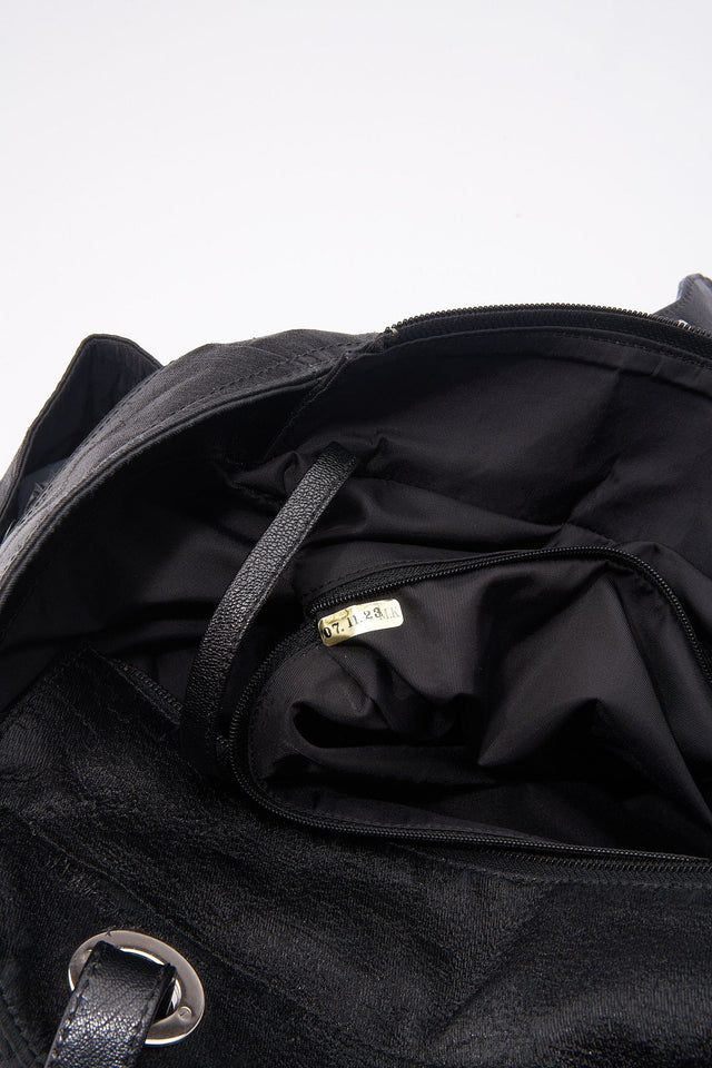 Chanel Paris Biarritz Black Nylon Tote Bag