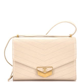 Medal Envelope Flap Bag Chevron Calfskin Large