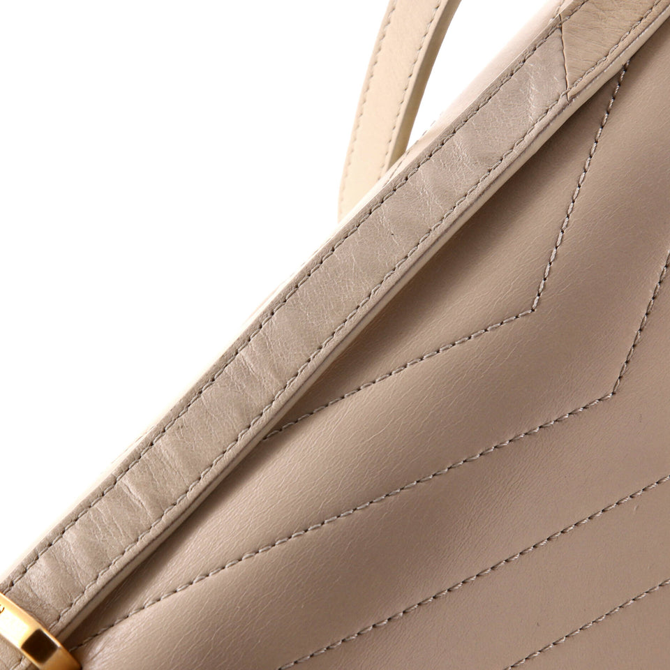 Medal Envelope Flap Bag Chevron Calfskin Large
