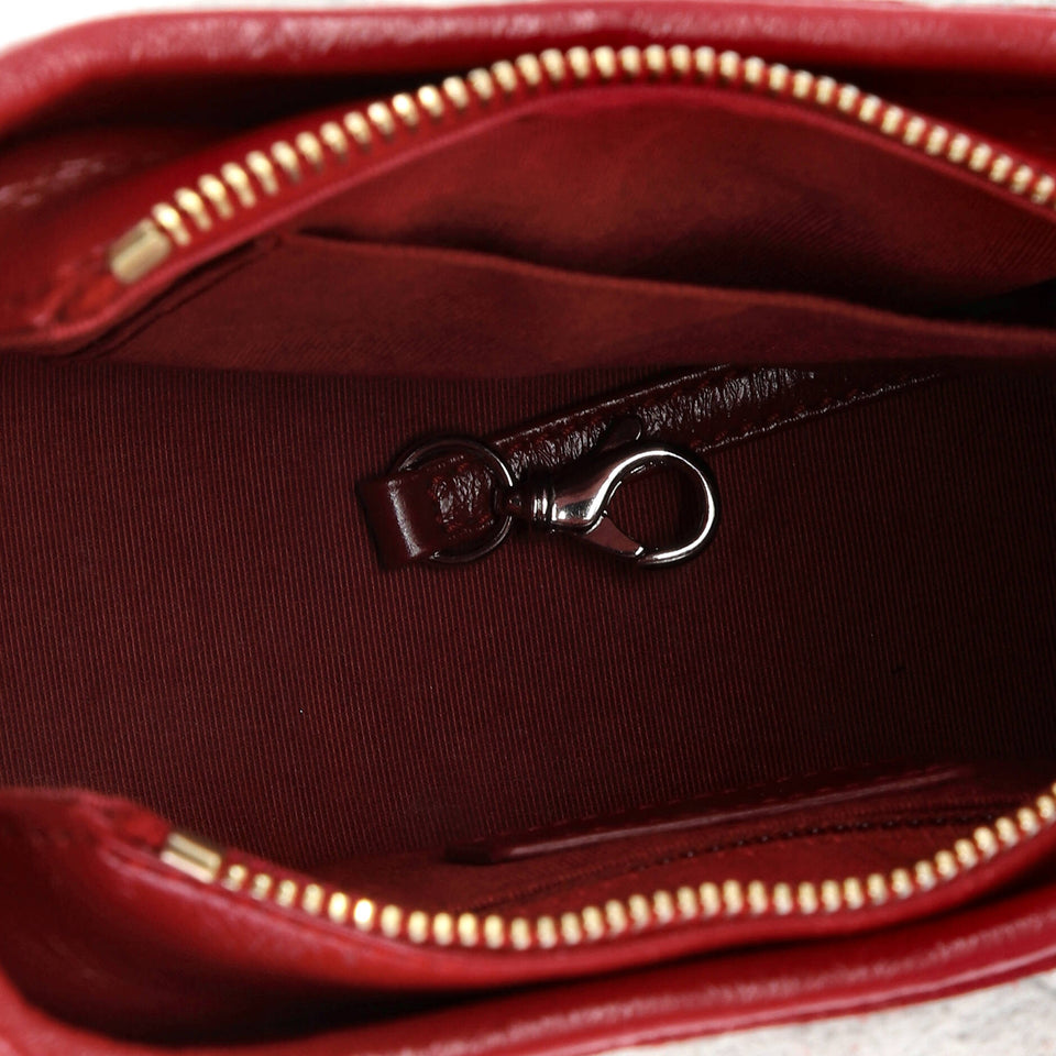 Gabrielle Logo Hobo Quilted Felt and Calfskin Small