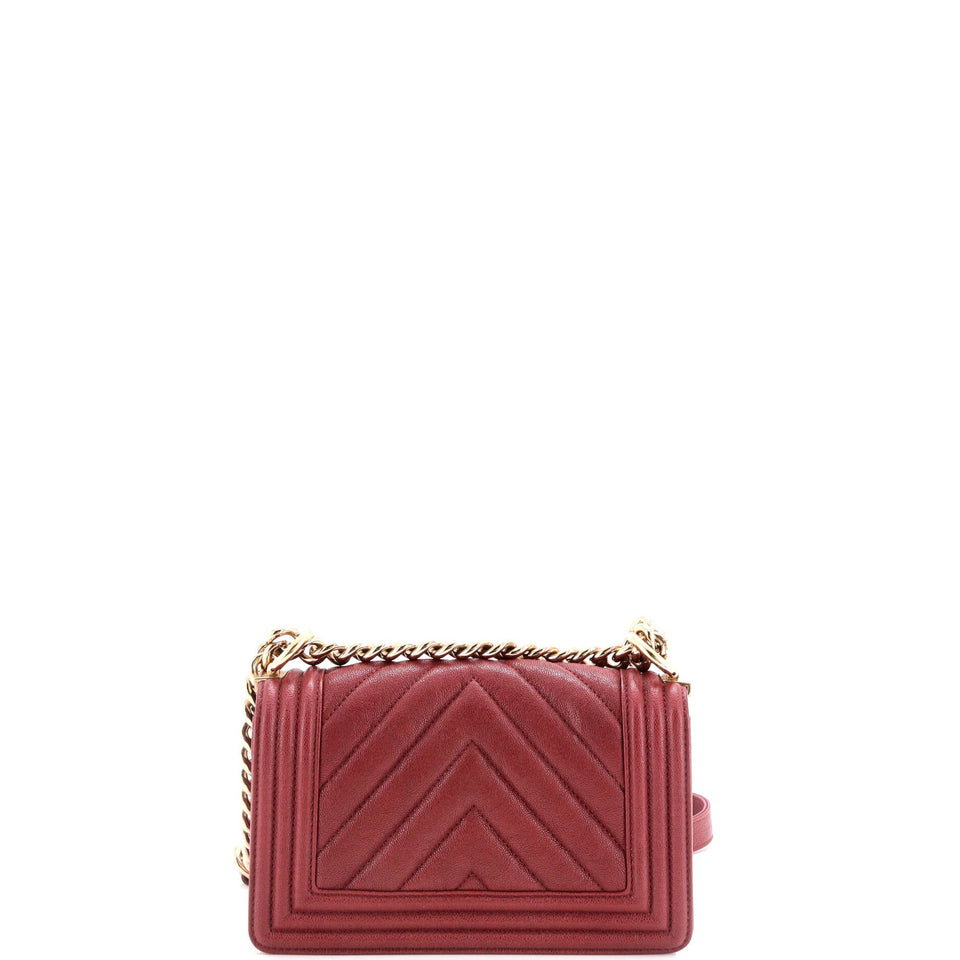 Boy Flap Bag Chevron Caviar Small