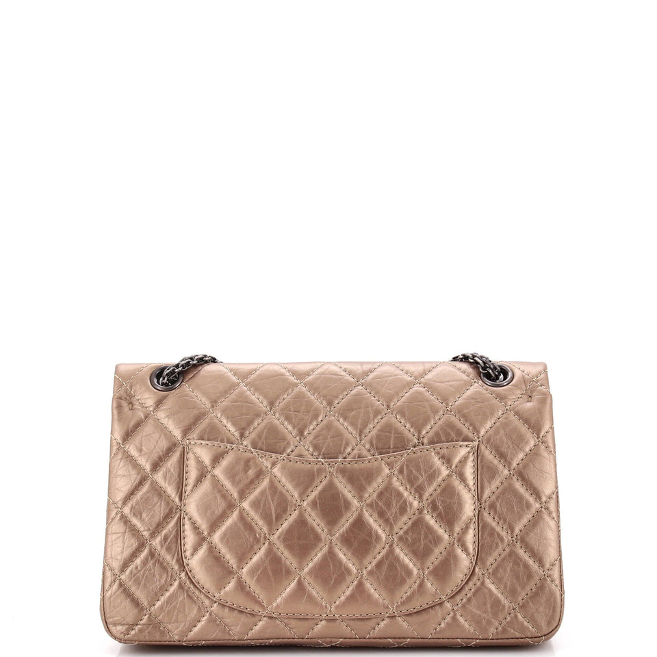 Reissue 2.55 Flap Bag Quilted Metallic Aged Calfskin 226