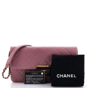 Beauty Lock Flap Bag Quilted Sheepskin Medium
