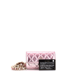 Coco Punk Chain Clutch Quilted Gradient Metallic Lambskin