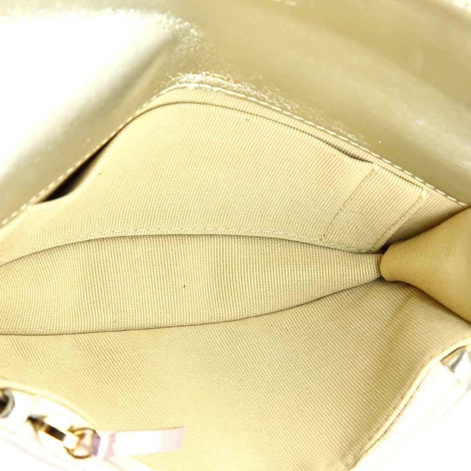 Coco Punk Chain Clutch Quilted Gradient Metallic Lambskin
