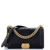 Boy Flap Bag Quilted Lambskin Old Medium