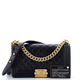 Boy Flap Bag Quilted Lambskin Old Medium