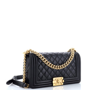 Boy Flap Bag Quilted Lambskin Old Medium