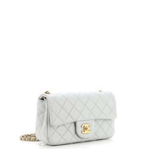 Pearl Crush Flap Bag Quilted Lambskin Mini