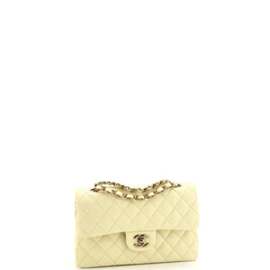 Classic Double Flap Bag Quilted Caviar Small