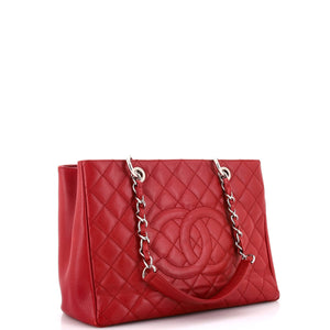 Grand Shopping Tote Quilted Caviar