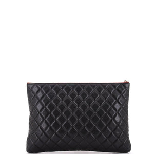 O Case Clutch Quilted Caviar Large