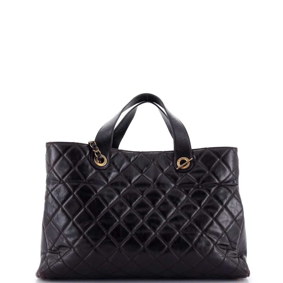 Urban Mix Tote Quilted Glazed Calfskin and Python Medium