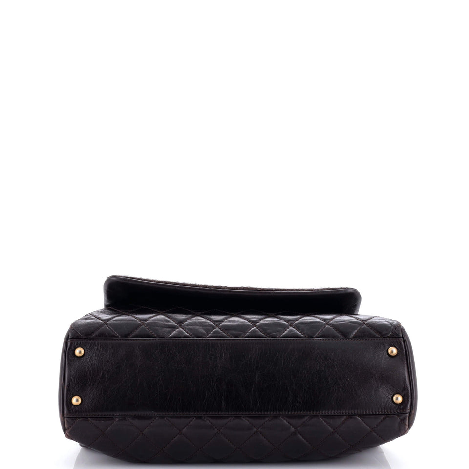 Urban Mix Tote Quilted Glazed Calfskin and Python Medium