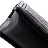 Boy Flap Bag Chevron Calfskin Old Medium