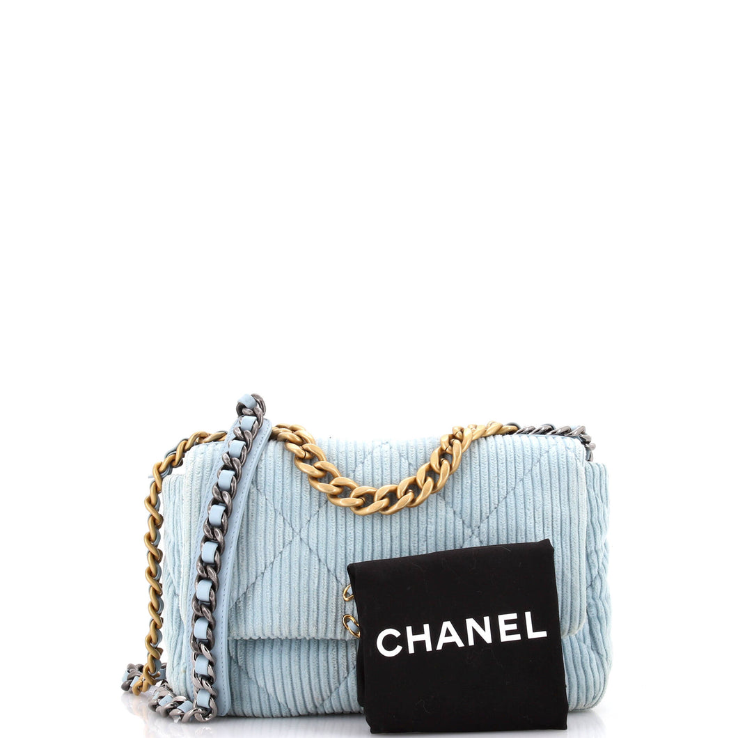 19 Flap Bag Quilted Corduroy Medium