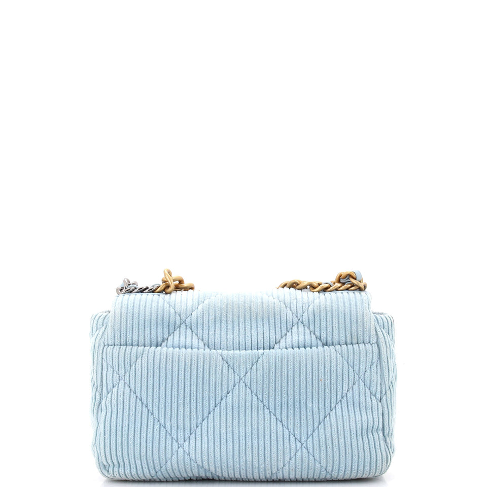 19 Flap Bag Quilted Corduroy Medium