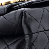 Logo Enchained Flap Bag Quilted Calfskin Medium