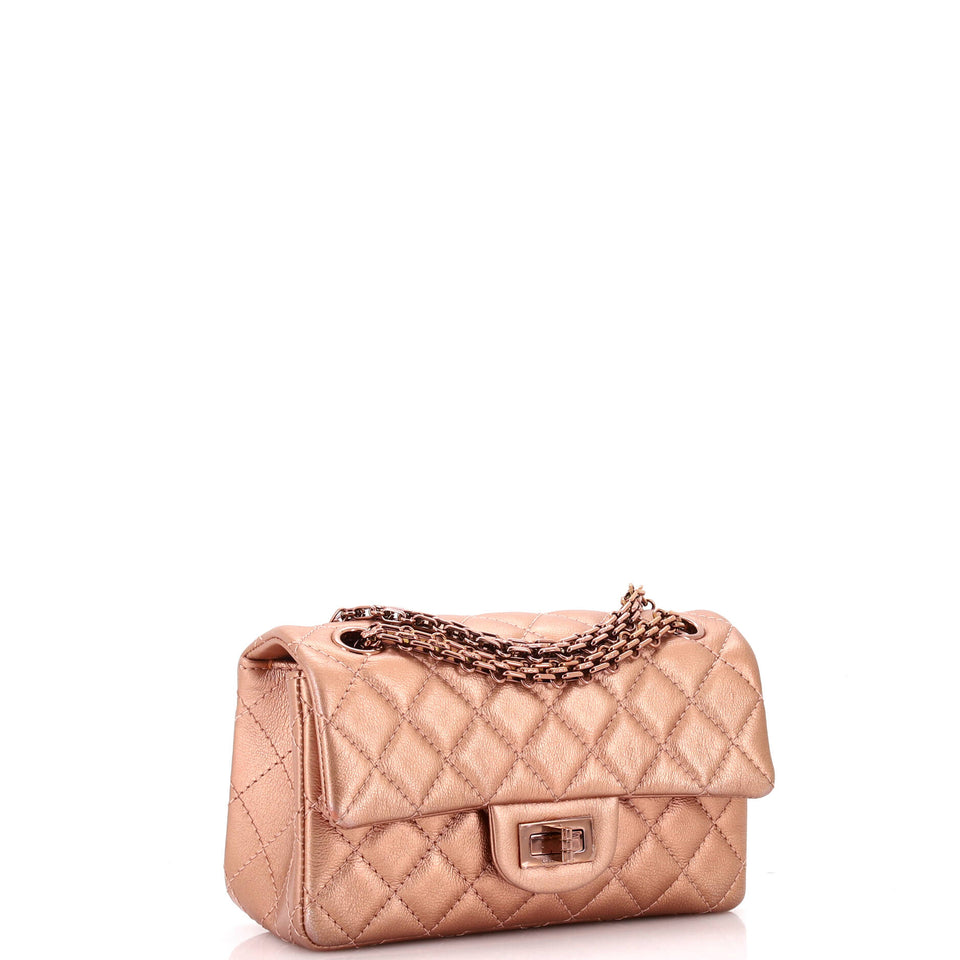 Reissue 2.55 Flap Bag Quilted Metallic Calfskin Mini