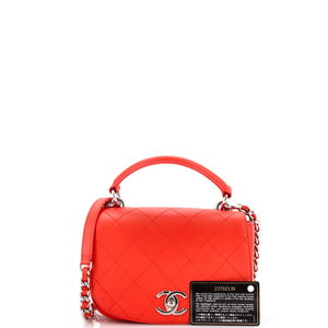 Ring My Bag Top Handle Bag Stitched Calfskin Small