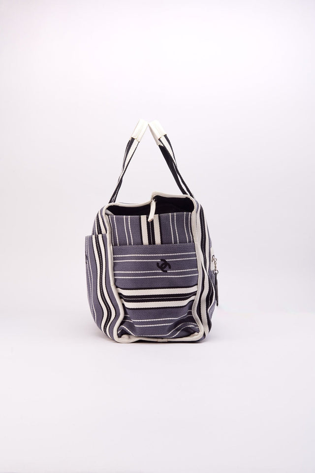 Chanel 2005 Logo Printed Striped Bag