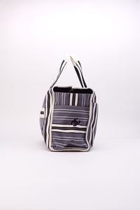 Chanel 2005 Logo Printed Striped Bag