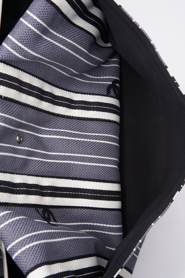 Chanel 2005 Logo Printed Striped Bag