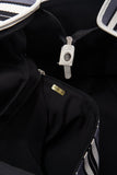 Chanel 2005 Logo Printed Striped Bag