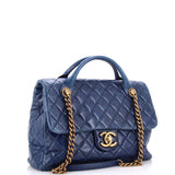 Castle Rock Flap Bag Quilted Glazed Calfskin Large