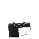 Classic Double Flap Bag Quilted Caviar Small