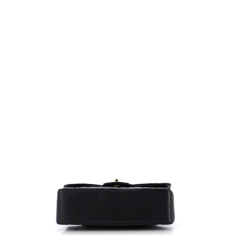 Classic Double Flap Bag Quilted Caviar Small