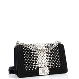Boy Flap Bag Pearl Embellished Satin Old Medium
