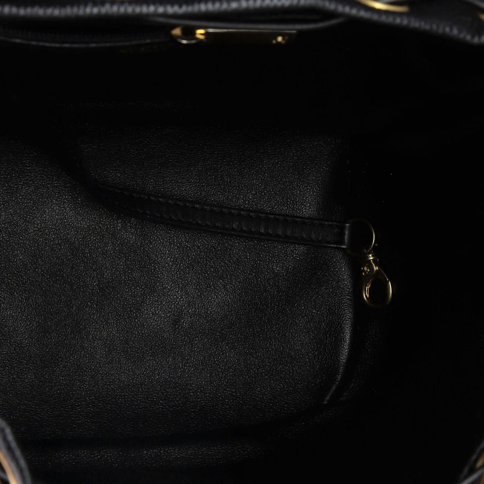 Filigree Backpack Quilted Caviar Large