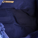 19 Flap Bag Fringe Quilted Cotton Canvas Medium